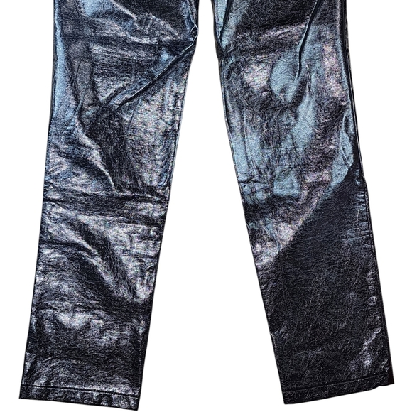 White Fox Boutique Im The Only One Faux Leather Patent Pant NWT - Picture 5 of 12